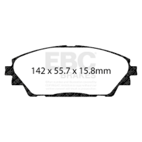 EBC Greenstuff передние тормозные колодки для Mazda 3 (BM/BN)/CX30 (под 280/295мм диск)