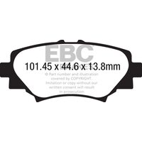 EBC Greenstuff задние тормозные колодки для Mazda 3 (BM/BN) (13+)