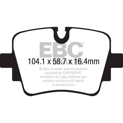 EBC Yellowstuff задние тормозные колодки для Jaguar F-type/XJ 2.0/3.0L (под 325мм диск)