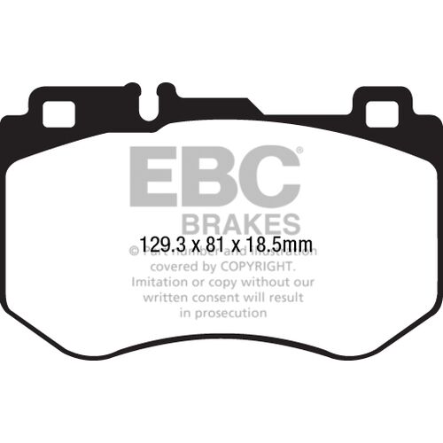 EBC Yellowstuff передние тормозные колодки для Mercedes C-class (W205) (AMG-Line) (под 318мм диск)