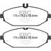 EBC Ultimax передние тормозные колодки для Mercedes C180-C400/E200-E250 (w205/w213/c238)