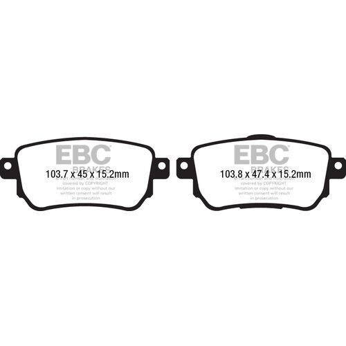 EBC Yellowstuff задние тормозные колодки для Nissan X-trail (14+)/Qashqai (J11)/Leaf/Renault Kadjar/Koleos 2