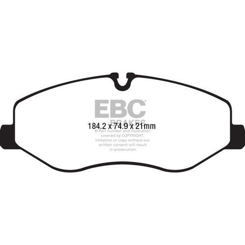 EBC Yellowstuff передние тормозные колодки для Mercedes V-Class (W447) (под 330мм диск)
