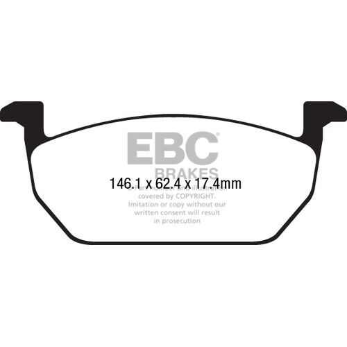 EBC Greenstuff Передние тормозные колодки для Skoda Octavia A7/Leon 5F/Arona/Golf 7/Polo (aw)/Audi A1 (gb) (под 276мм диск)