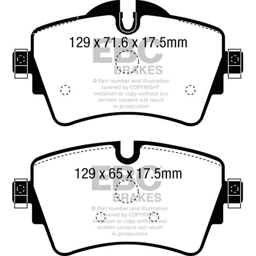 EBC Yellowstuff передние тормозные колодки для Mini Cooper S (F55/F56)/Clubman (F54) (под 294мм диск)