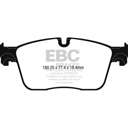 EBC Redstuff передние тормозные колодки для Jaguar F-pace/XE/XF/Range Rover Velar (2015+) (под 350мм диск)