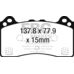 EBC Yellowstuff передние тормозные колодки для Ford Focus 3 RS EBC Yellowstuff передние тормозные колодки для Ford Focus 3 RS