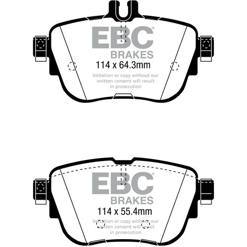 Ebc yellowstuff задние тормозные колодки для Mercedes E200/E250/E300 (w213)