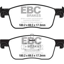 EBC Ultimax передние тормозные колодки для Citroen Spacetourer/Jumpy/Peugeot Expert/Toyota Proace (16+)