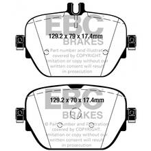 Ebc yellowstuff задние тормозные колодки для Mercedes E43/E53/E63s amg/AMG GT43 (w213/c290)