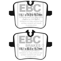 EBC Yellowstuff задние тормозные колодки для BMW M5/M760/M850/X5M/Cullinan (F90/G12/G14/G15/F95/F96)