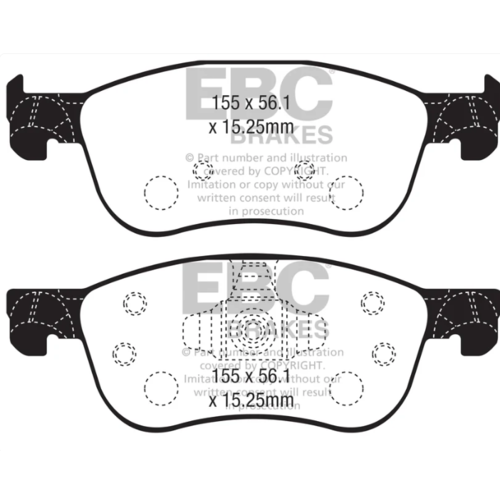 EBC Bluestuff передние тормозные колодки для Ford Fiesta ST/1.0-1.5L (mk8) (for 262/278mm disc) EBC Bluestuff передние тормозные колодки для Ford Fiesta ST/1.0-1.5L (mk8) (for 262/278mm disc)