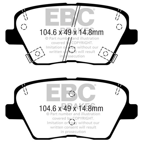 EBC Greenstuff задние тормозные колодки для Kia Ceed (CD)/xCeed/i30 (PD) (под 272мм диск)