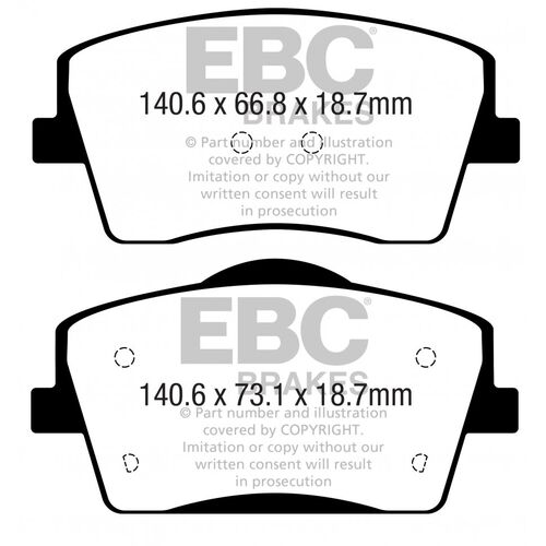 EBC Greenstuff передние тормозные колодки для Volvo XC40 (под 322мм диск) EBC Greenstuff передние тормозные колодки для Volvo XC40 (под 322мм диск)