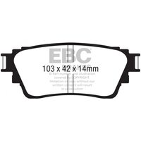 EBC Greenstuff задние тормозные колодки для Mitsubishi Outlander/Eclipse Cross (2018+) (электро ручник)