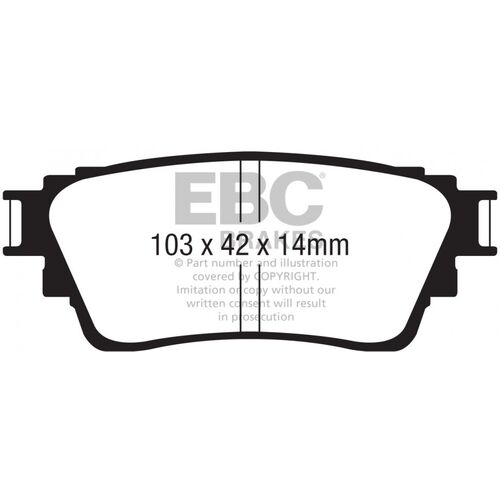 EBC Greenstuff задние тормозные колодки для Mitsubishi Outlander/Eclipse Cross (2018+) (электро ручник) EBC Greenstuff задние тормозные колодки для Mitsubishi Outlander/Eclipse Cross (2018+) (электро ручник)