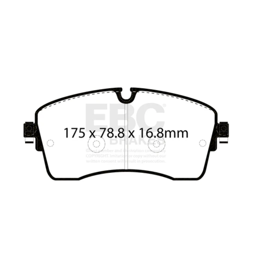 EBC Yellowstuff передние тормозные колодки для Jaguar E-pace/Evoque mk2/Discovery Sport/Range Rover (под 349/350мм диск)