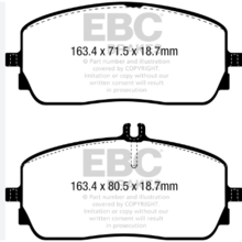 EBC Yellowstuff Передние тормозные колодки для Mercedes G350/G500/GLE300-400/GLB/GLA/CLA/A180-35AMG (c167/x167/x247/h247/c118/w177/w463a)