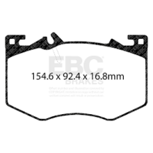 EBC Yellowstuff Передние тормозные колодки для Mercedes A35/A45/CLA35/GLA35/GLA45/GLB35 (w177/x118/h247) (2019+) (под 350мм диск)