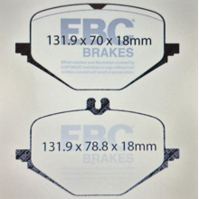 EBC Yellowstuff задние тормозные колодки для Mercedes GLE63/GLS63/G63 (c167/x167/w463a)