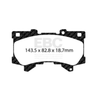 EBC Yellowstuff передние тормозные колодки для Toyota Land Cruiser 300/LC300 (под 354мм диск)