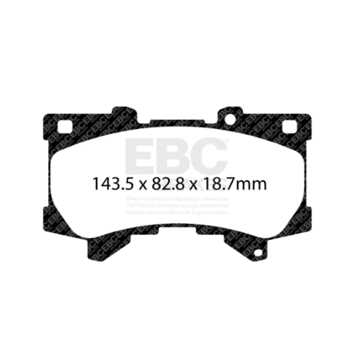 EBC Bluestuff передние тормозные колодки для Toyota Land Cruiser 300/LC300 (под 354мм диск)