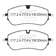 EBC Yellowstuff передние тормозные колодки для Jaguar E-pace/Evoque mk2/Discovery Sport/Range Rover (под 349мм облегченный диск)