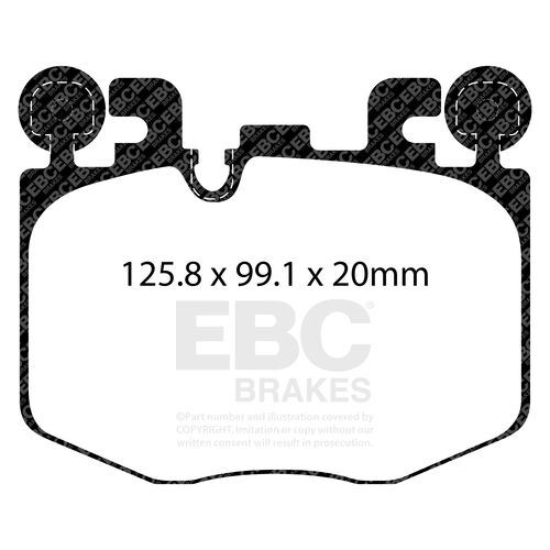 EBC Yellowstuff Передние тормозные колодки для BMW 2/3/4/X3/X4/X5/X6/Z4/Toyota Supra GR (G42/G20/G22/G01/G05/G06/G29/A90) (под 348x36мм диск)