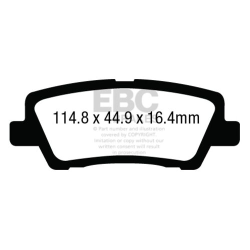 EBC Redstuff задние тормозные колодки для Cadillac ATS/CTS (12-19) (под 315мм диск) EBC Redstuff задние тормозные колодки для Cadillac ATS/CTS (12-19) (под 315мм диск)
