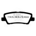 EBC Redstuff задние тормозные колодки для Cadillac ATS/CTS (12-19) (под 315мм диск) EBC Redstuff задние тормозные колодки для Cadillac ATS/CTS (12-19) (под 315мм диск)