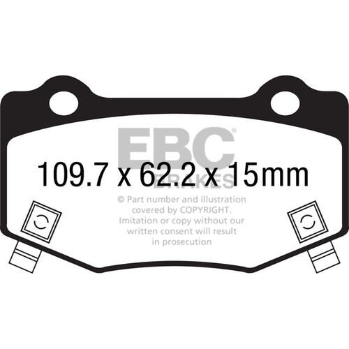 EBC Yellowstuff задние тормозные колодки Chevrolet Camaro 6 / Corvette C7 Z06/ Cadillac ATS-V EBC Yellowstuff задние тормозные колодки Chevrolet Camaro 6 / Corvette C7 Z06/ Cadillac ATS-V