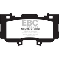 EBC Redstuff передние тормозные колодки Ford Mustang mk6 2.3L turbo