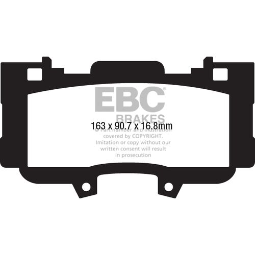 EBC Yellowstuff передние тормозные колодки Ford Mustang mk6 2.3L turbo EBC Yellowstuff передние тормозные колодки Ford Mustang mk6 2.3L turbo
