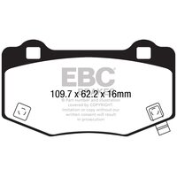 EBC Yellowstuff задние тормозные колодки для Ford Mustang 6 GT350 (Shelby)