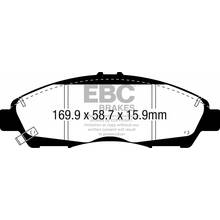 EBC Yellowstuff Передние тормозные колодки для Cadillac XT5 3.6L (16-20) (под 345мм диск)