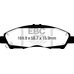 EBC Yellowstuff Передние тормозные колодки для Cadillac XT5 3.6L (16-20) (под 345мм диск) EBC Yellowstuff Передние тормозные колодки для Cadillac XT5 3.6L (16-20) (под 345мм диск)
