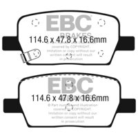 EBC Yellowstuff задние тормозные колодки для Chevrolet Camaro 2.0/3.6L (mk6)/Cadillac XT5 (под 315мм диск)