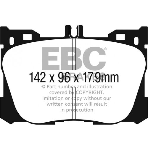EBC Yellowstuff передние тормозные колодки для Mercedes C43/E43/GLC43 (w205/w213/c253)