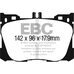 EBC Yellowstuff передние тормозные колодки для Mercedes C43/E43/GLC43 (w205/w213/c253)