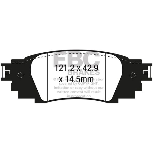 EBC Yellowstuff задние тормозные колодки для Toyota Camry v70/Lexus ES/RX (2015+) EBC Yellowstuff задние тормозные колодки для Toyota Camry v70/Lexus ES/RX (2015+)