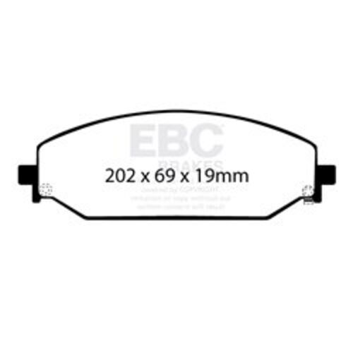 EBC Bluestuff передние тормозные колодки Dodge RAM 1500 TRX/Durango 3.6/5.7/6.2L (2019+) (под 378мм диск) EBC Bluestuff передние тормозные колодки Dodge RAM 1500 TRX/Durango 3.6/5.7/6.2L (2019+) (под 378мм диск)