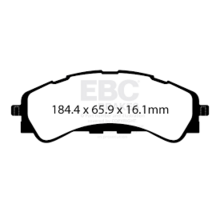 EBC Yellowstuff передние тормозные колодки для Ford Bronco (2023+) (под 311мм диск)