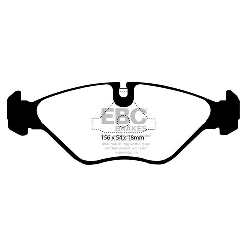EBC Ultimax передние тормозные колодки для Saab 9000 2.0/2.3/3.0L (88-97)