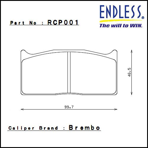 ENDLESS N35S задние тормозные колодки для суппортов BREMBO FIA GR.N Mitsubishi Lancer EVO (20MM)