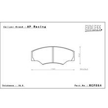 ENDLESS RCP094CCRG КОЛОДКИ ТОРМОЗНЫЕ RCP AP-RACING CP5100 RD:43.0 16MM (компл)