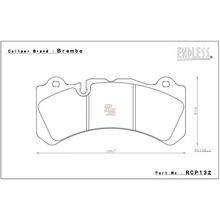 ENDLESS RCP132CCRg Тормозные колодки под Brembo 6pot
