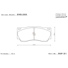 ENDLESS SSM Тормозные колодки для суппортов Endless 4-pot/ 6-pot Compact mini (133.7X58.2mm)