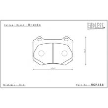 ENDLESS MX72 задние тормозные колодки для Subaru WRX STI 2018+ (Yellow Brembo 2pot)