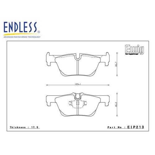 ENDLESS ME20 задние тормозные колодки для BMW 1/2/3/4-ser (под 290-300мм диск)