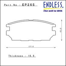 ENDLESS EP265CCRG Тормозные колодки задние для Mitsubishi LANCER EVO V-IX